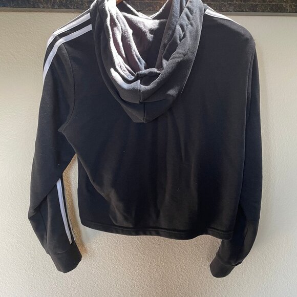 Adidas Stripe Cropped Hoodie - Picture 3 of 6
